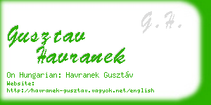 gusztav havranek business card
